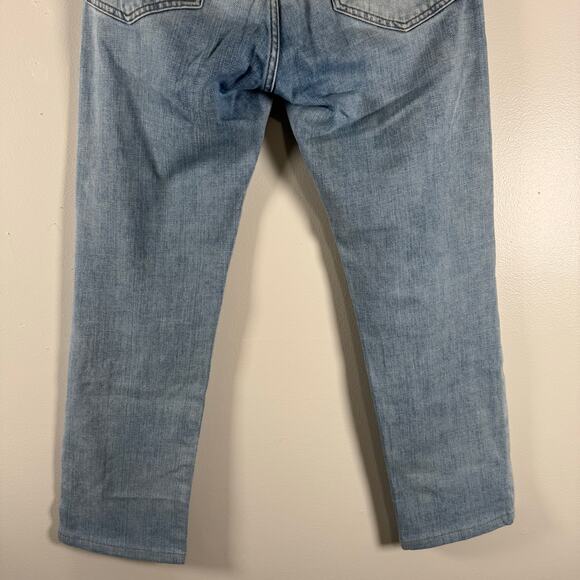 Frame Women's Blue London Los Angeles Denim Mid Rise L'Homme Slim Jeans Size 31 - Picture 7 of 11